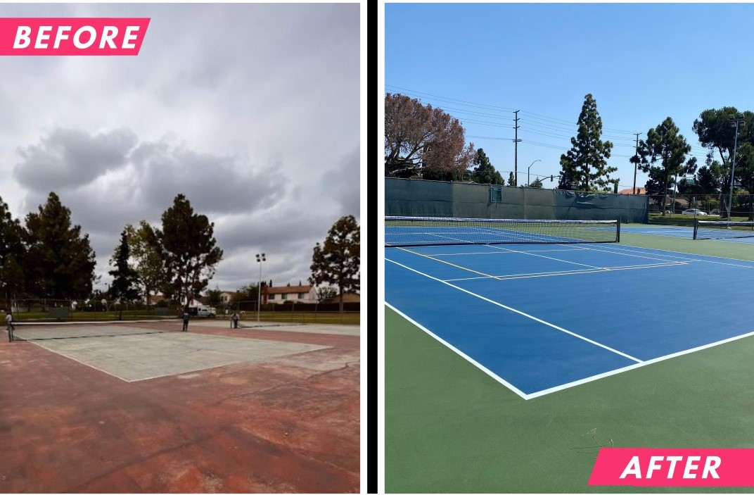 Sandpointe Park Tennis Courts Renovation Before And After