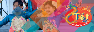 Tet (Lunar New Year) Fest branded image with girls dancing and and holding fans