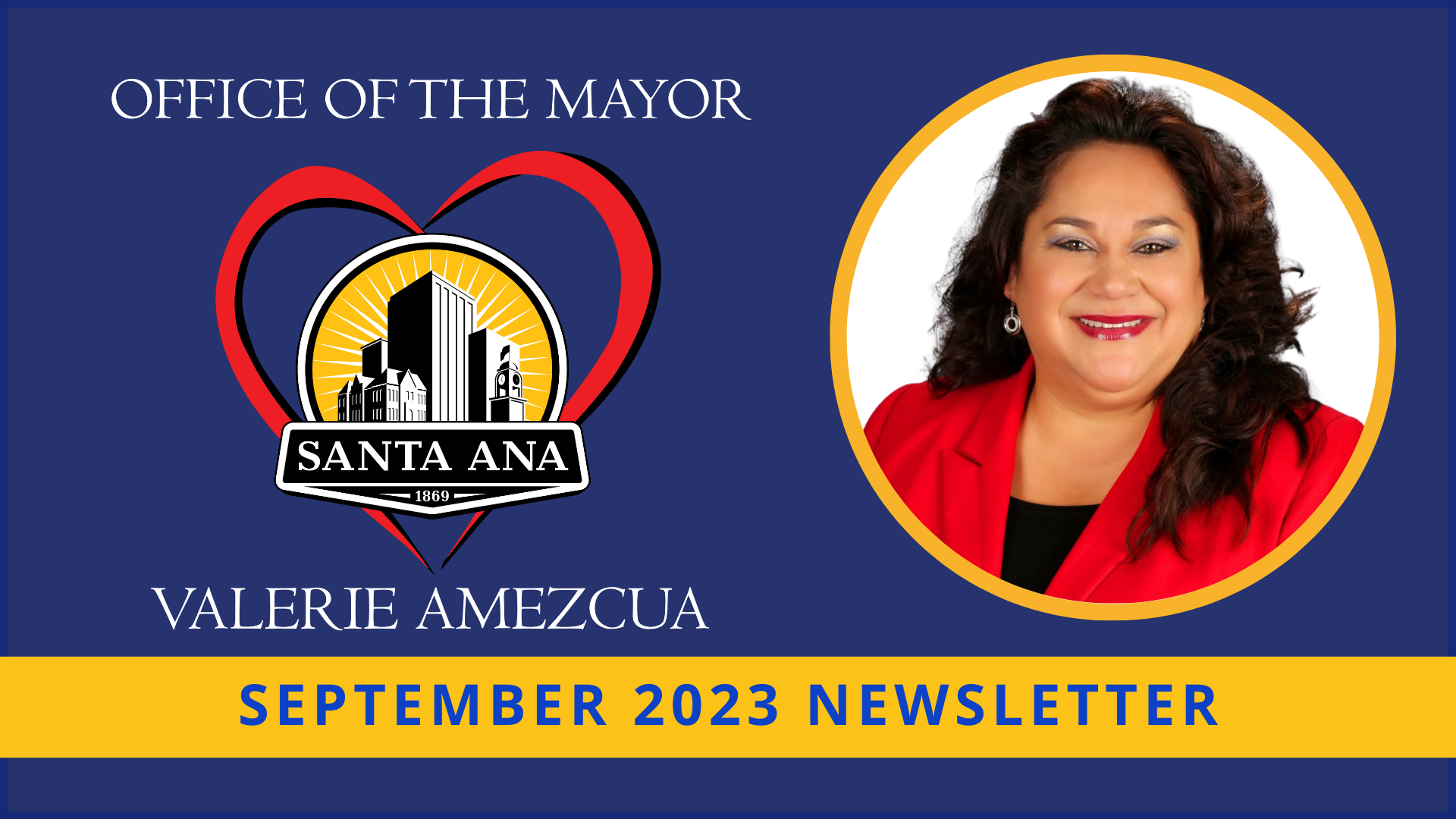 Mayor Amezcua Newsletter Header for September, 2023