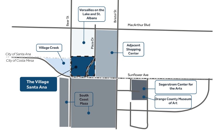 South Coast Plaza, Town Center and South Coast Village