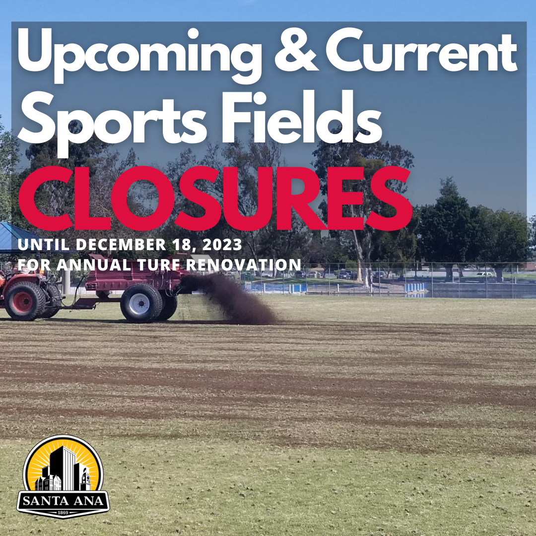 Sports fields closed for turf renovation