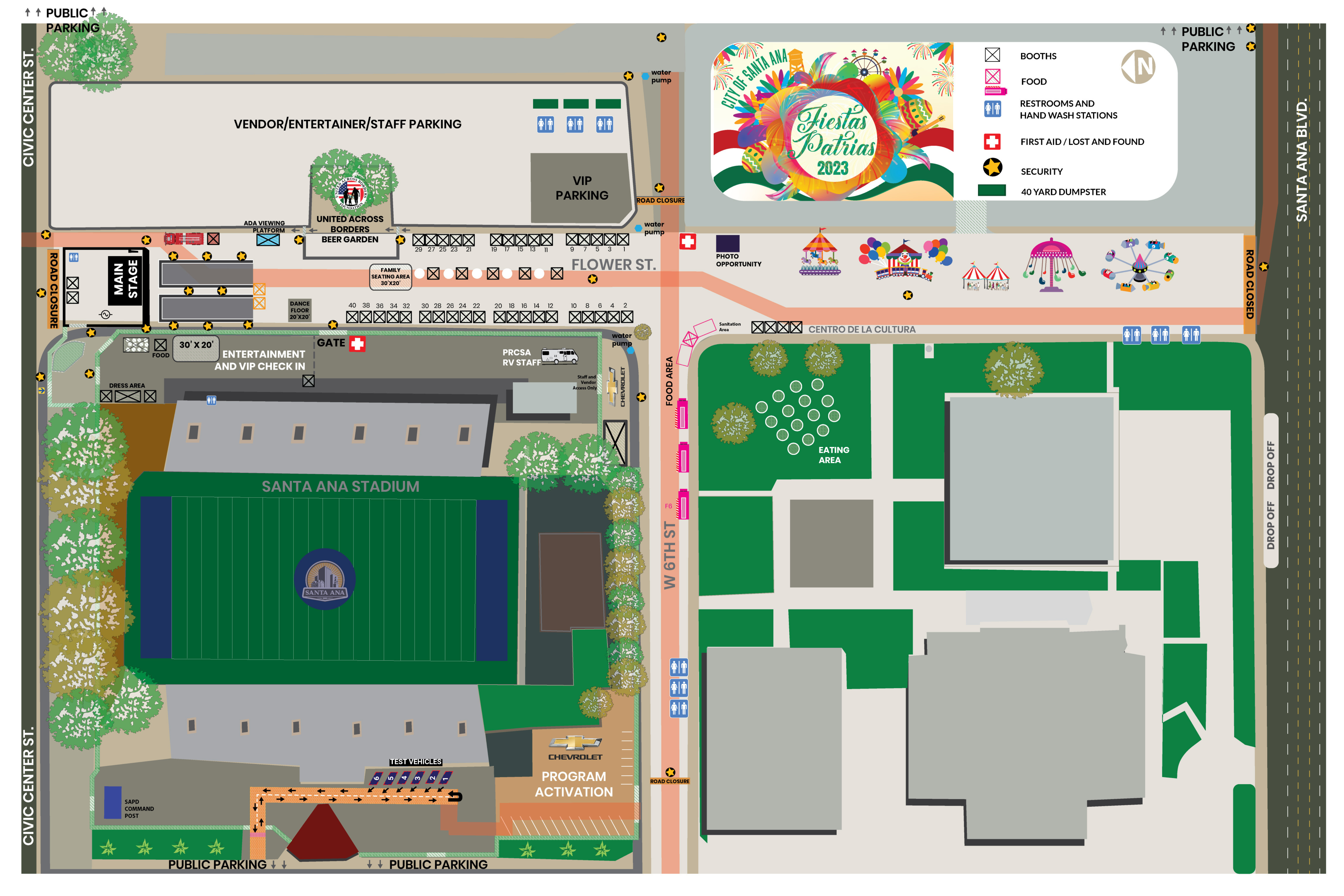 Fiestas Event Layout 2023