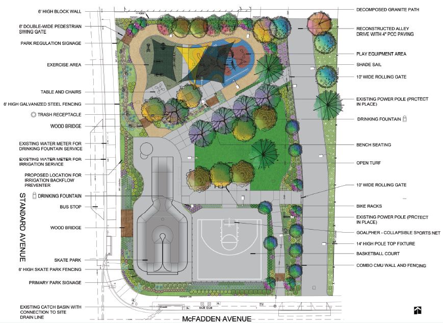 Community Meeting: New Park at Standard-McFadden Construction Update on Wednesday, November 15, 2023, at 6:30 p.m. Kennedy Elementary School 1300 E. McFadden Avenue, Santa Ana, CA 92705