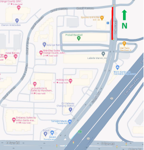 Closure on SB Grand Ave. between Hotel Terrace and SB 55 freeway exit Dyer Rd., Nov. 30 – Dec. 1