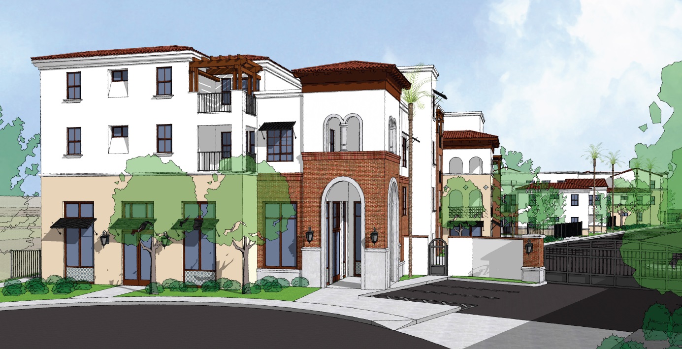 Rendering of Crossroads at Washington apartments.