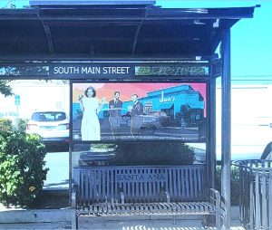 Local Art featured on Main Street Bus Shelters 10_17_23 Pic 2