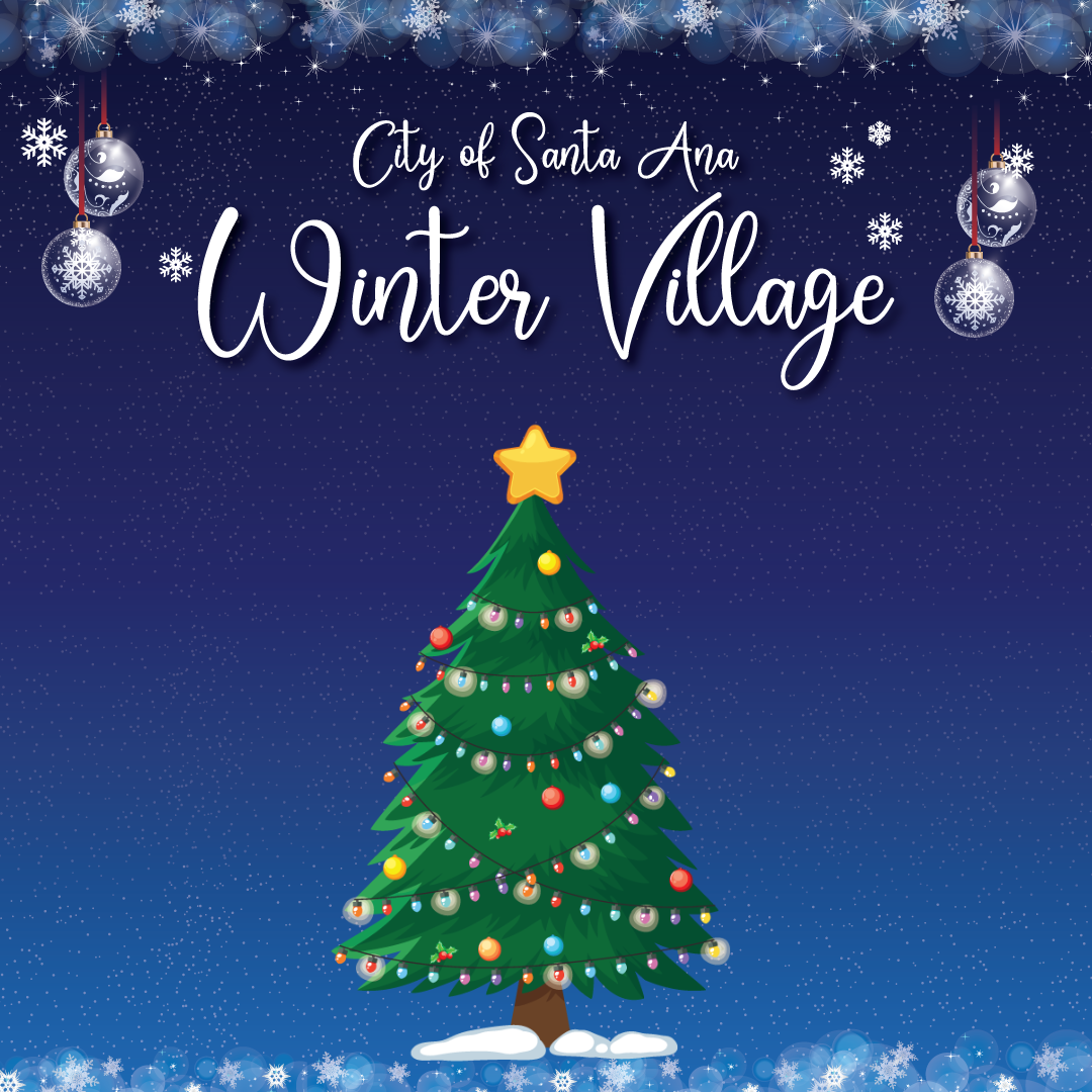 Winter Village holiday tree