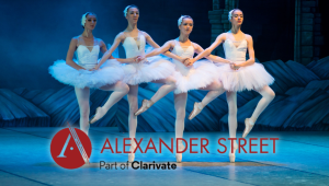 ballerinas dancing with logo and the words alexander street