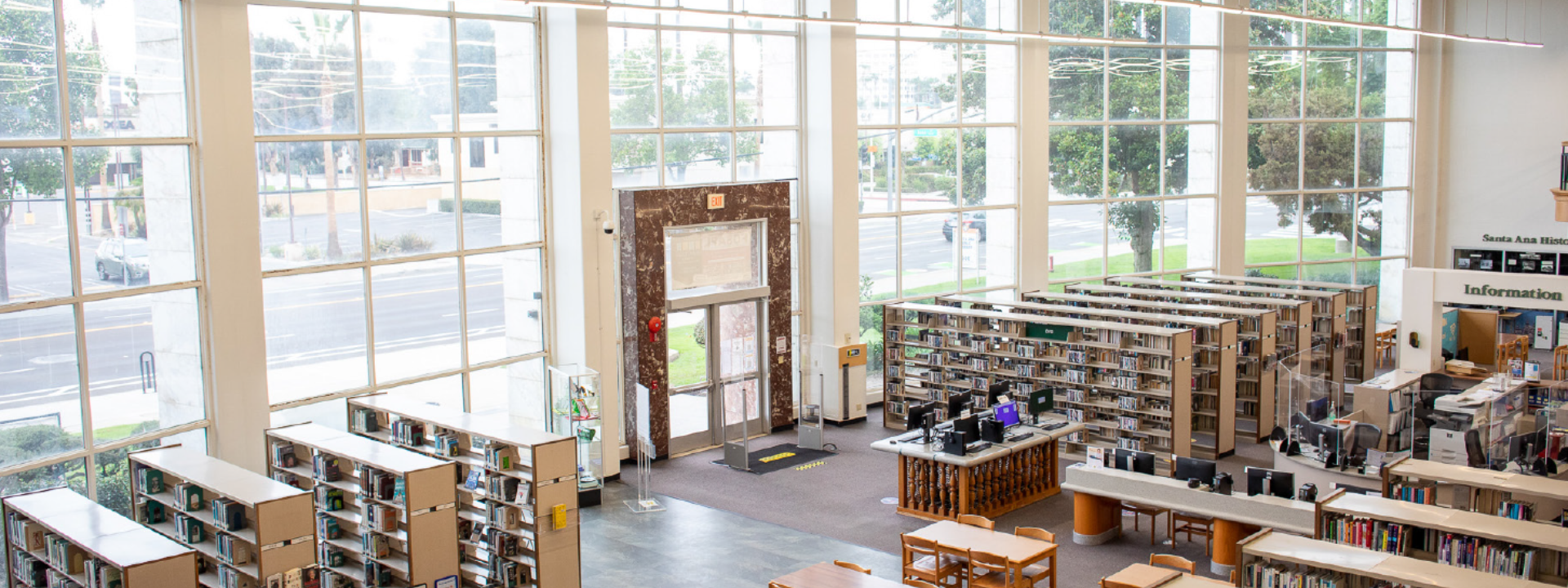 south entrance of santa ana library