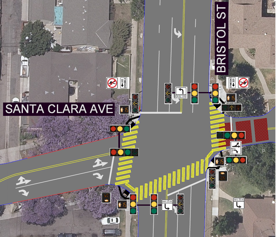 Public Information Session: Intersection Improvements - Northeast corner of Bristol St. & Santa Clara Ave.