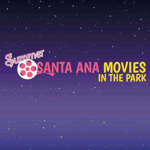 Summer movies in the park calendar graphic