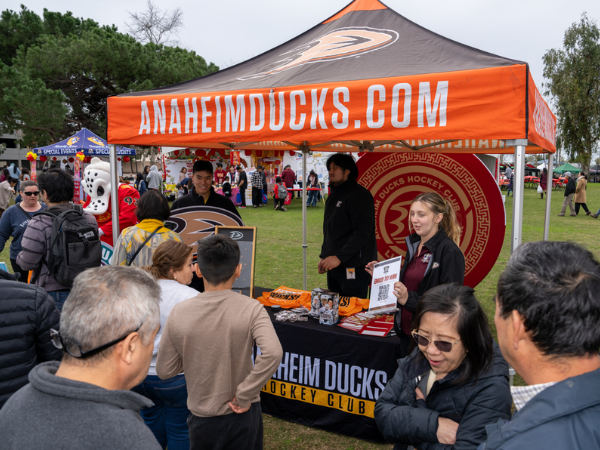 Anaheim Ducks partner booth image