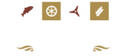 Sherman County logo has 4 square shapes with symbols inside. Symbols are fish, wheel, 3 point star, wheat. Words Sherman County below. 