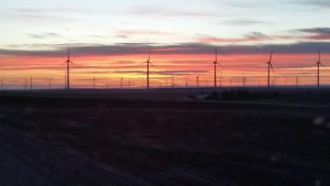 Wind Turbines at Sunset