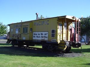 Retired railroad caboose