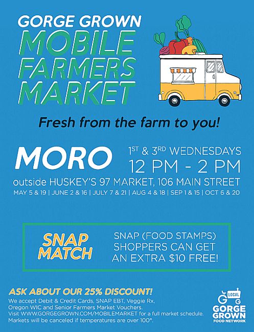 Mobile Farmers Market on Main Street in Moro - Sherman County