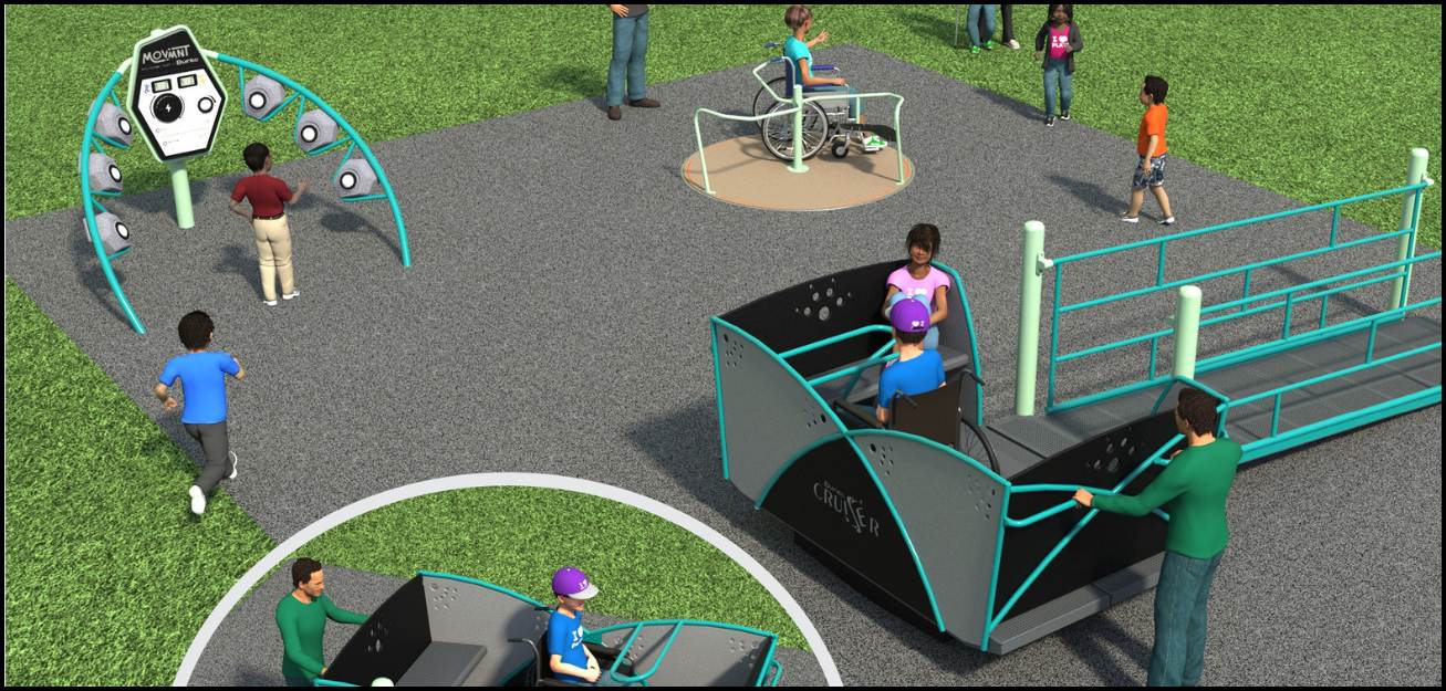 Artist rendering of inclusive playground at Walck Park