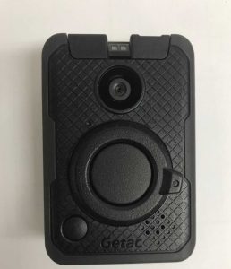 close up view of a body worn camera