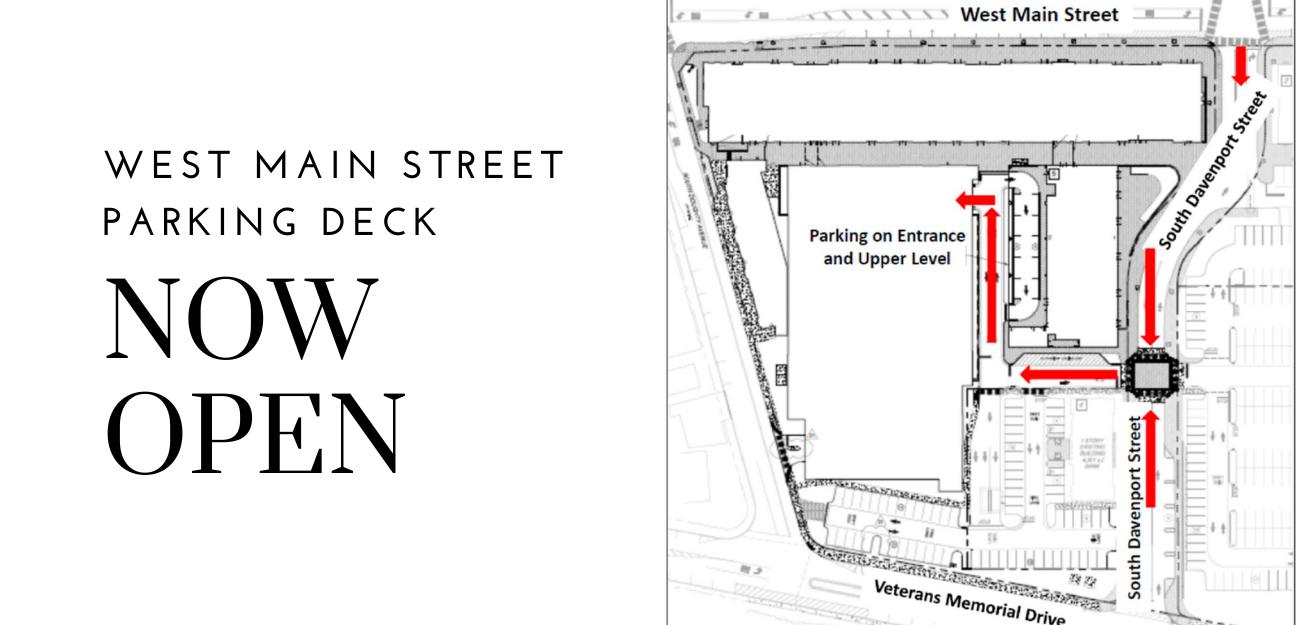 West Main Street parking deck now open