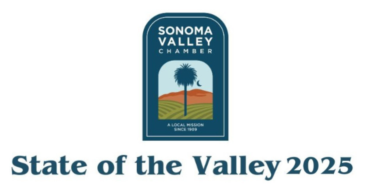The Sonoma Valley Chamber of Commerce logo with "State of the Valley 2025" below.