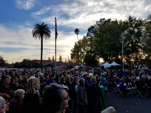 Crowd at civic ceremony