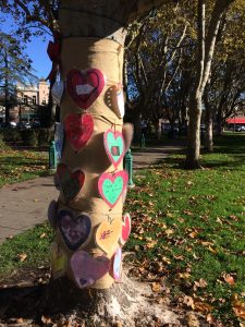 Heart Art on tree