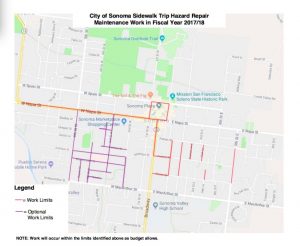 Sidewalk Repair Work Limits Map