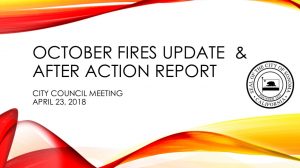 October Fires Update & After Action Report Presentation