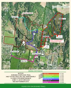 Montini and Overlook Trails Closure Map