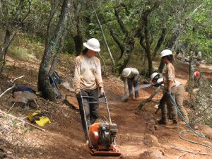 The Overlook Trail Rehabilitation Team from the American Conservation Experience