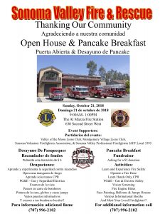 SVFRA Open House and Pancake Breakfast Flyer
