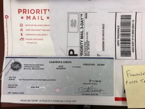 Photo of Fraudulent Check