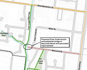 Fryer Creek Pedestrian and Bicycle Bridge Project Location Map