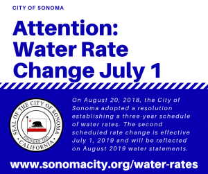 Attention: Water Rate Change July 1