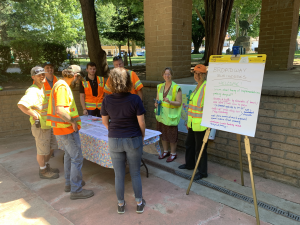 The Project Team Prepping for Farmers' Market