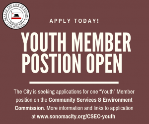 Youth Member Position Open