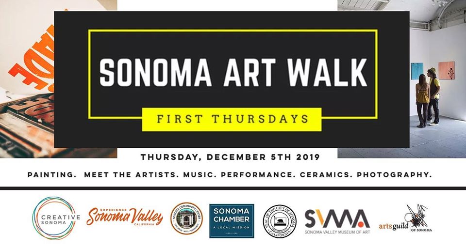 Sonoma Art Walk, First Thursdays, December 5th