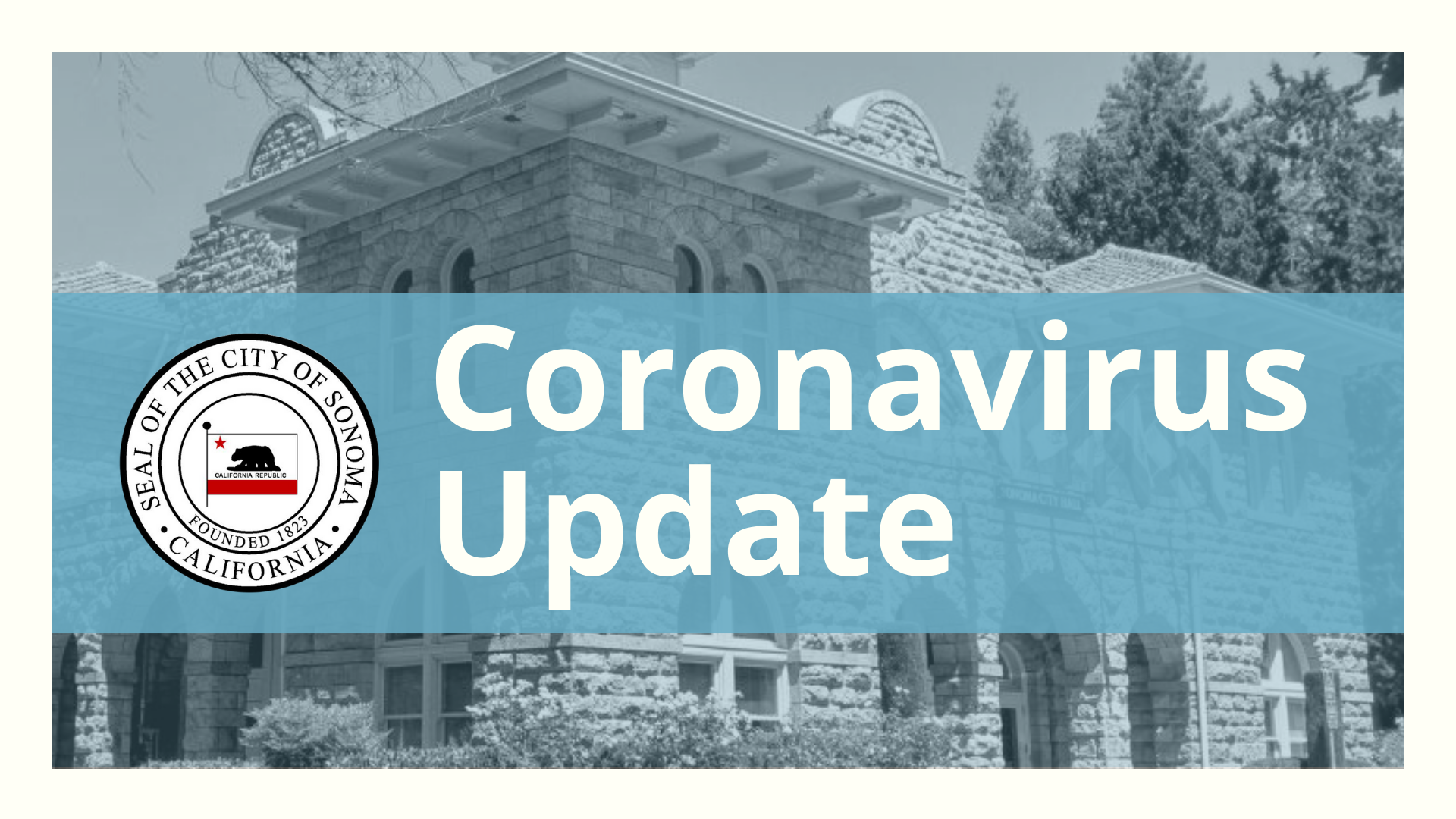 City of Sonoma Coronavirus Update