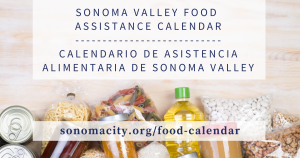 Sonoma Valley Food Assistance Calendar