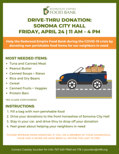 Sonoma Valley Food Drive English