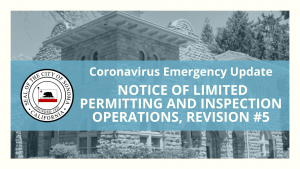 Notice of Limited Permitting and Inspection