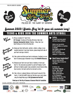 Summer Arts Stroll Flyer in English and Spanish