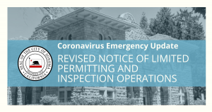 Revised Notice of Limited Permitting and Inspection Operations