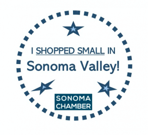 I Shopped Small in Sonoma Valley Sticker