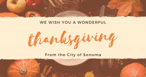 We wish you a wonderful Thanksgiving