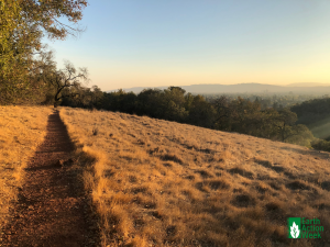 Trail with view of valley.