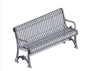 artist rendering of bench