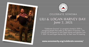 Celebrate Sonoma, Lili and Logan Harvey Day is June 7th