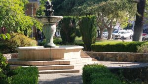 Fountain in plaza park