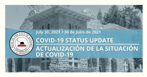 Covid 19 Status Update, July 30